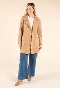 Tie Waist Scallop Detail Coat - Camel / 16 image