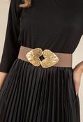 Heart Buckle Belt - Taupe / F/S