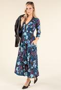 Iris Floral Print Midi Dress - Black / 12 image