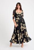 Elisabeth Bolero Wrap Curve+ Maxi Dress - Black/Cream / 12 image