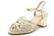 Shimmer Multi Strap Heel - Gold / 37 image
