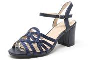 Shimmer Multi Strap Heel - Navy / 37 image