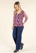 Scallop Neckline Lace Blouse - Red/Blue / 12 image