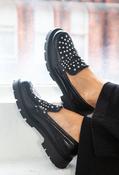 Silver Studded Loafer - Black / 38 image