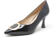 Court Heel With Soft Gold Buckle - Black / 37 image