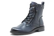 Lace Up Combat Style Boot - Navy / 36 image