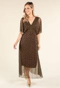 Polka Dot Mesh Dress - Brown / F/S image