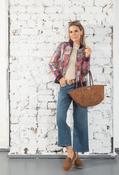 Patchwork Design Bomber Jacket - Pink Mix / 10 image