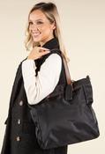 Front Zip Tote Bag - Black / F/S image