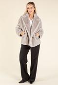 Relaxed Fit Faux Fur Jacket - Taupe / 44 image