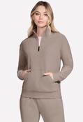 GO LUXE Rib 1/4 Zip Jumper - Taupe / 2XL image