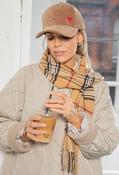 Soft Check Scarf - Camel / F/S
