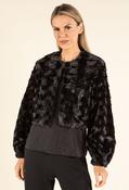 Faux Fur Short Jacket - Black / M image