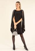 2 in 1 Diamante Trim Dress - Black / 22 image