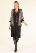 Chevron Jacket &amp; Dress Set - Black/Gold / 10