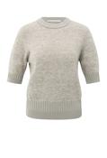 Knitted short sleeve sweater - Brown/Grey / XL image