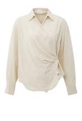 Fitted wrap blouse - Beige / 40 image