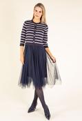 2 in 1 Look Tulle Dress - Navy / 10