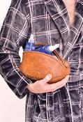 Rugby Ball Wash Bag - Tan / F/S
