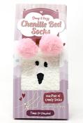 Chenille Bed Socks - Cream / F/S image