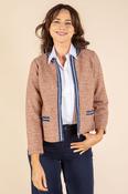 Tweed Zip-Up Jacket - Taupe / 10 image