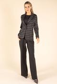 Lurex Jacquard Blazer - Black / 14