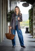 Faux Leather Jacket - Brown / 12 image