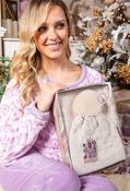 Pearl Hat and Scarf Giftset - Beige / F/S image