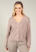 Soft Touch V-Neck Cardigan - Taupe / F/S image