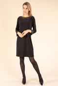 Sparkle Trim Dress - Black Sliver / M image