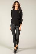 High Waisted Coated Trousers - Black / 10 image