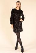 Velvet Sequin Dress - Black / 8 image