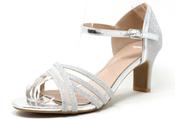 Shimmer Ribbon Heel - Silver / 37 image
