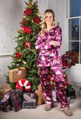 Luxury Satin Pyjamas - Purple / S/M image