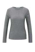 Ribbed long sleeve top - Grey / L image