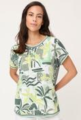 Summer Print Top - Khaki / 42