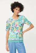 Printed Short Sleeve T-Shirt - Blue / 40 image