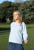 Gresh knitted look Striped sweatshirt - Water Blue / 36 image