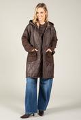 Soft Boucle Hooded Coat - Chocolate / F/S image