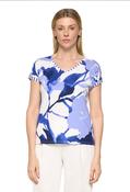 Floral Top With Striped Back image