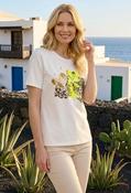 Basic Short Sleeve Top - Cream/Yellow / 38