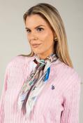 Leopard Print Satin Touch Scarf - Beige / F/S