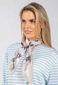 French Bulldog Satin Scarf - Beige / F/S