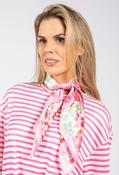 Floral Print Satin Touch Scarf - Pink / F/S