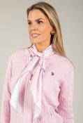 Polka Dot Satin Neck Scarf - Pink / F/S image