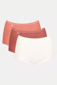 Sloggi Basic Maxi 3 Pack Cotton Briefs - Pink/Nude / 18 image
