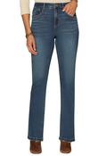"Ab"solution Mid-Rise Itty Bitty Boot Jeans - Blue / 8 image