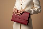 Faux Leather Envelope Bag - Red / F/S image