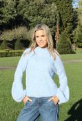 Balloon Sleeve Knit Jumper - Blue / F/S image