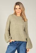 Balloon Sleeve Knit Jumper - Green / F/S